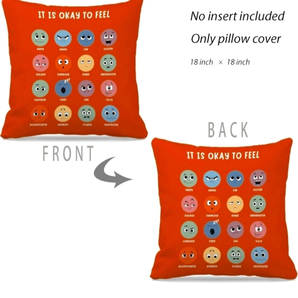 NOSGRIT Emotional Expression Pillow Case 18